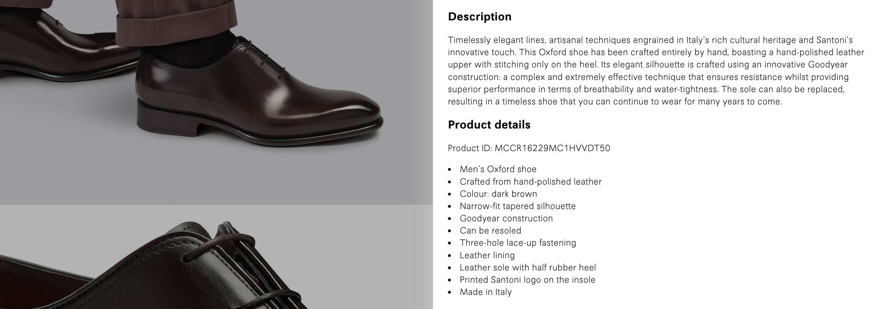 Santoni product description